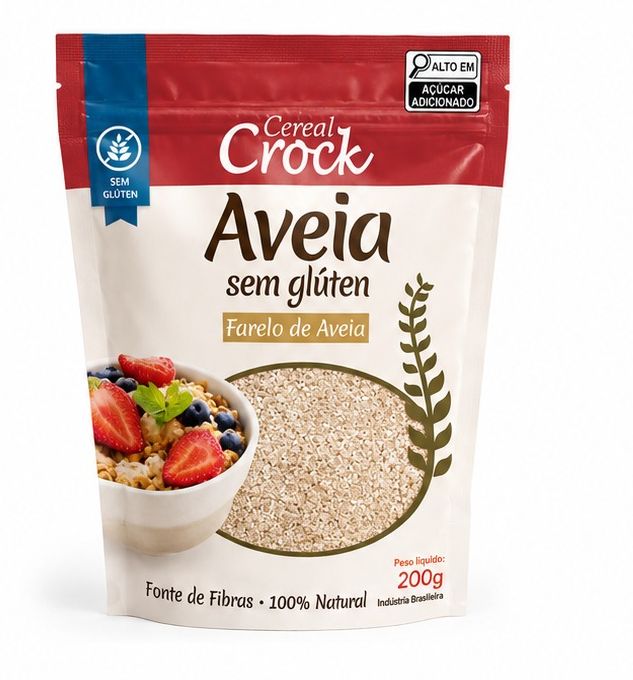 Aveia Sem Glúten — Farelo — Cereal Crock