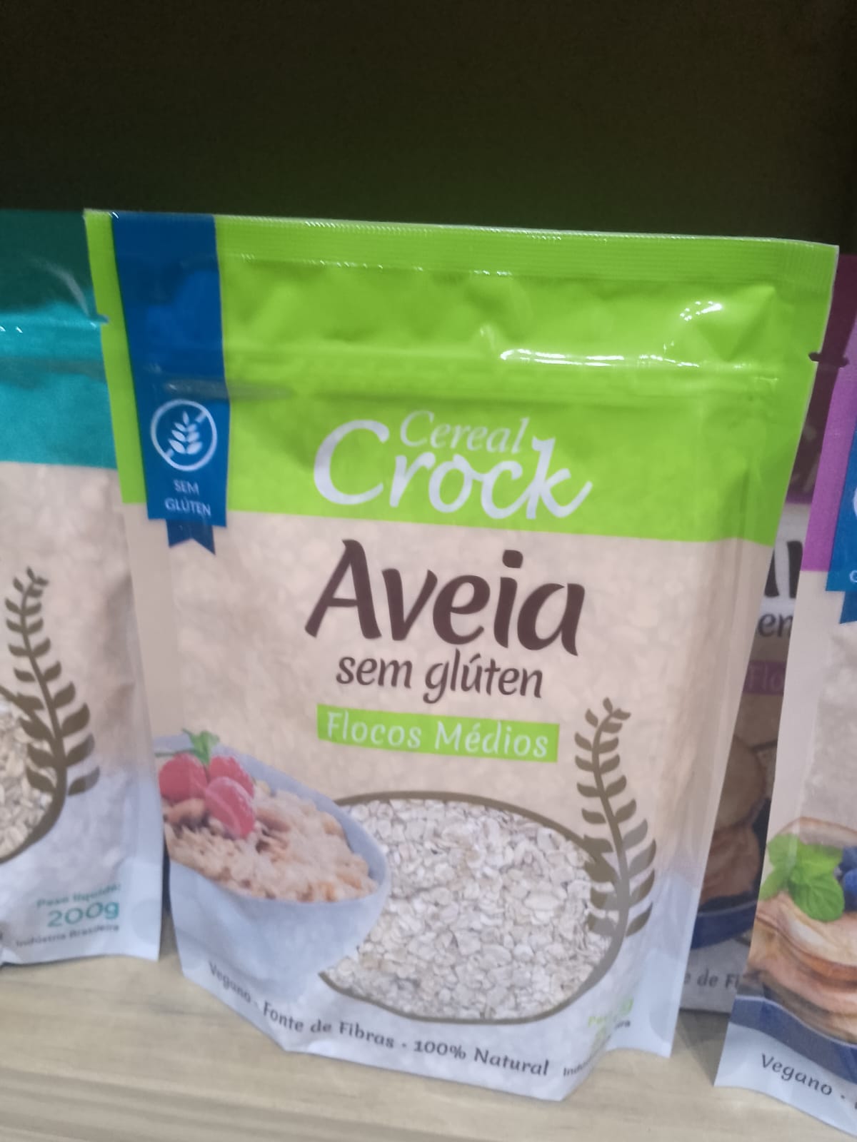 Aveia Sem Glúten — Flocos Médios — Cereal Crock